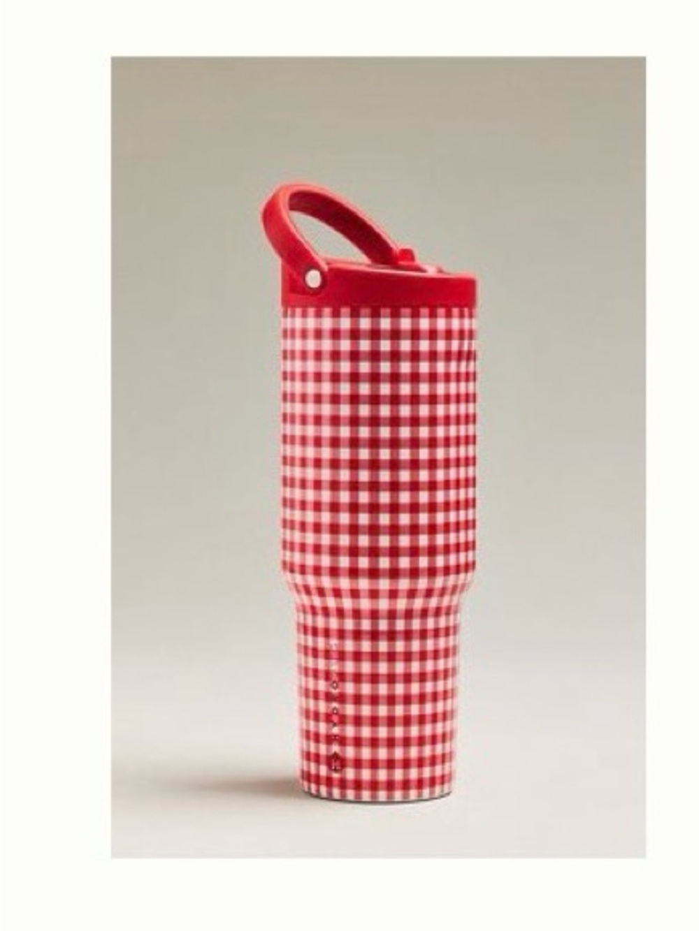 HydroJug 32 oz Flip Straw Sport Bottle Red Gingham Checkered Tumbler